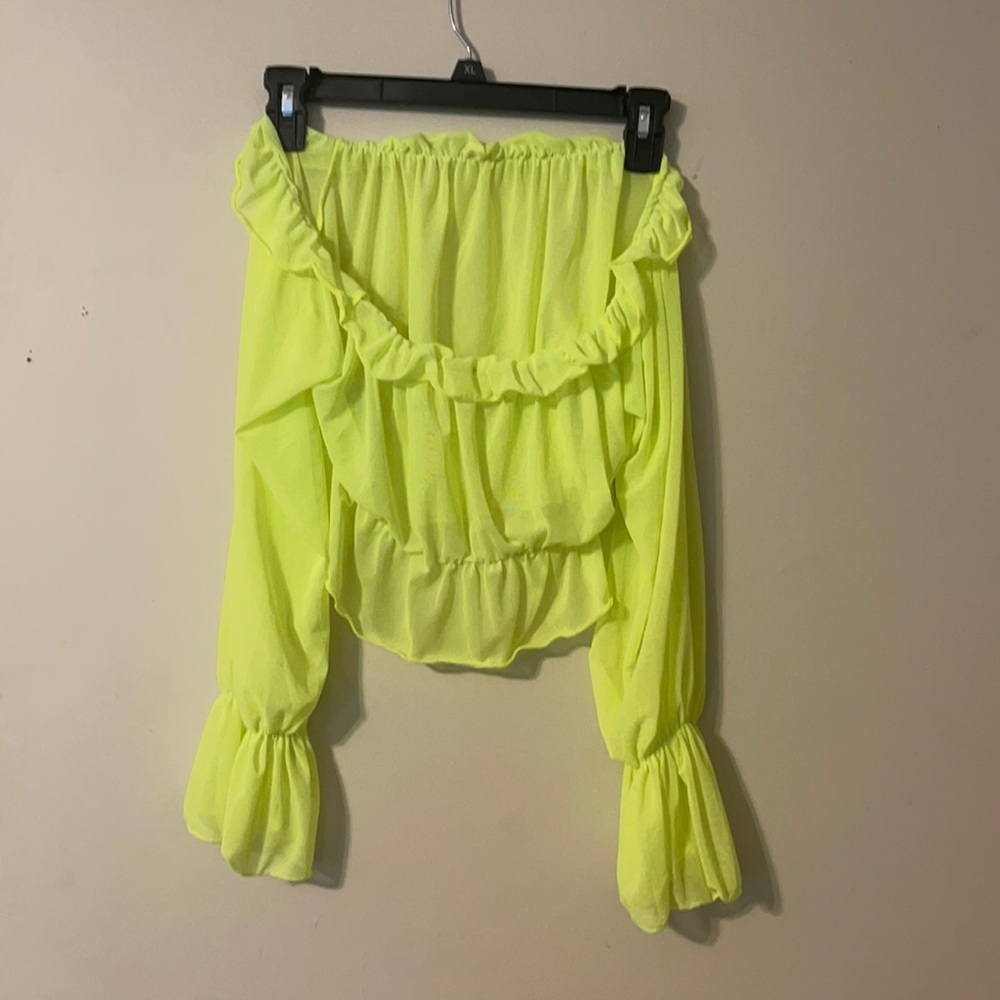 Sheer cover up crop top